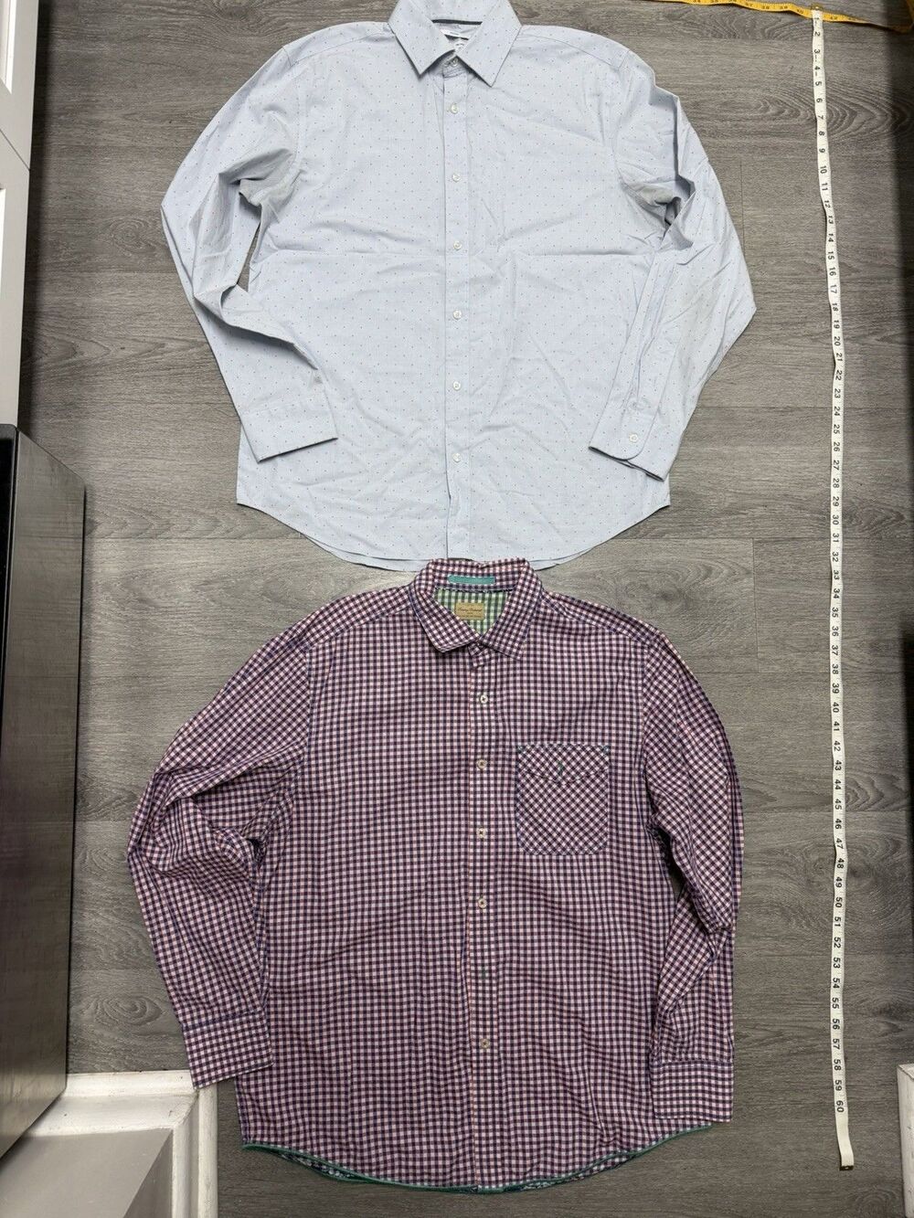 Mens Button Down Shirt Lot of 2 Size L Old Navy Tommy Bahama